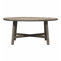 Modern Style Grey Oak Wood Living Room Round Coffee Centre Table 40x90cm