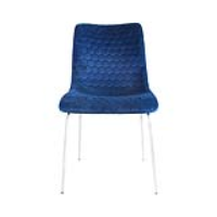 Value Zula Blue Dining Chair With Chrome Legs