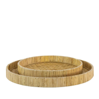 Tray Rattan Set of 2