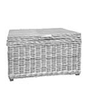Rectangular Trunk White With Leather Handles