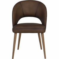 Devon Dining Chair Light Brown Leather