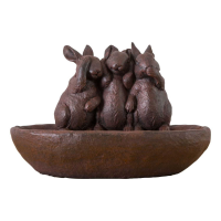 Wise Bunnies Birdbath