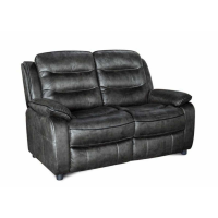 Modern Style Dakota Grey Fabric Upholstered Living Room 2 Seater Recliner Sofa 99 x 99cm
