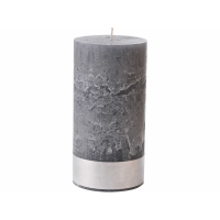 Libra Dark Grey Rustica Pillar Candle 10x20cm