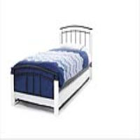 Tetras Silver With White Posts 90 Cm Silver Bed +Gb White Posts
