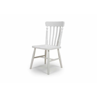 Oxford Modern Style Wooden Cream Painted Slatted Back Dining Room Chair 90 x 80cm