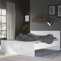 Modern Large White High Gloss 4ft6 Double Bed 80 x 146cm