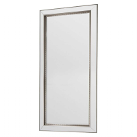 Large Rectangular Leaner Wall Mirror Silver Finish 80 x 168cm