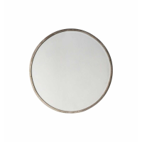 Round Mirror Antique Silver