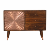 In1544 Manila Rose Gold Cabinet With Drawers