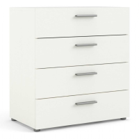 Pepe Chest of 4 Drawers in White Woodgrain