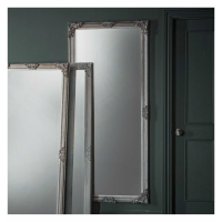 French Style Large Silver Leaner Floor Standing Wall Mirror Bevelled Glass 160 x 70cm