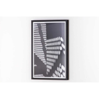 Study Black Framed Abstract Monochrome Print Wall Art Shadow Designed