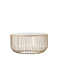 White Riley Coffee Table Gold