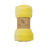 Rolled Flannel Fleece Lemon