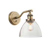 brass clear Hansen Wall Light Brass