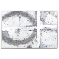 Modern Wooden Hand Painted Exodus Layered Metallic Abstract Painting 100x150cm