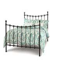 Marseille Modern 180cm 6ft Super King Size Black Gloss Metal Bedstead