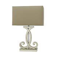 Hera Clear Mirror Table Lamp With Champagne Shade