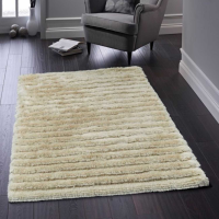 Origins Glamour Modern Polyester Tufted Carved Rug in Natural 160x230cm