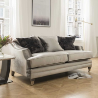Belvedere Modern 2 Seater Silver Grey Pewter Velvet Sofa with 3 scatter Cushions 160x90cm