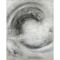 Sierra Silver And Grey Hand Painted Textured Wooden Canvas Wall Art 100x80x4cm
