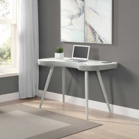 San Francisco Modern Oak Veneer Executive Desk with Pull Out Drawer in Grey 75x119.6cm