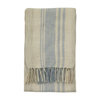 Green Florida Stripe Throw Light Blue