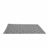 Small Outdoor Rug in Black and Grey