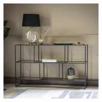 Modern Style Antique Gold and Black Powder Coated Sideboard Buffet 84x140cm