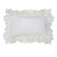 Unfilled 30 X 50 White Feather Edge Cushion