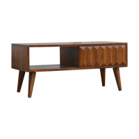 Modern Hallway Raised Prism Designed Centre Coffee Table With 2 Storage Space 40x88cm