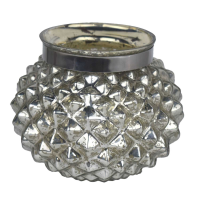 The Lustre Collection Silver Small Combe Candle Holder