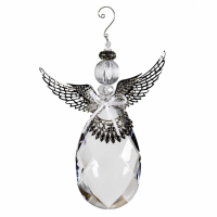 Decorative Accessories Angel Clear Acrylic Teardrop With Silver