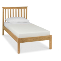 Modern Medium Oak 3ft 90cm Single Kids Bed Frame with Low Foot End
