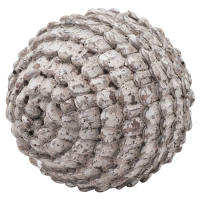 Garda Antique White Ceramic Decorative Large Sphere 15cm Diameter