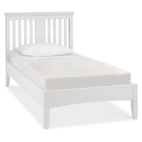 Hampstead Modern Style White Painted 90cm Single Bedstead With Slatted Headboard