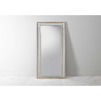 Modern Style Gold And Silver Finish Rectangular Leaner Floor Mirror H156 x W76cm