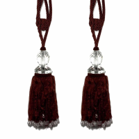 Wine Tassel With Crystal Pair