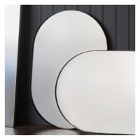 Modern Large Thin Black Framed Ellipse Bedroom Wall Mirror 90 x 60cm