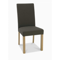 Light Oak Square Back Kitchen Dining Room Chair Black Gold Fabric Upholstery