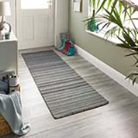 Origins Fine Grey Stripes Hand Loom Woven Pure Wool Rectangle Rug 160x230cm