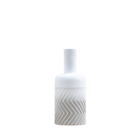Grey White Maddox Vase Metal Small