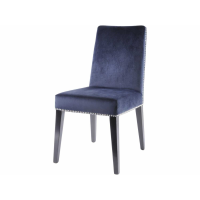 Modern Mayfair Midnight Navy Velvet Fabric Kitchen Dining Room Chair With Stud Detail