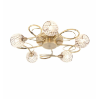 Traditional Antique Brass 5 Ceiling Wall Lamp Light 10 x 46cm