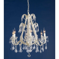 Marie Therese Decorative Cream Crack 6 Arm Chandelier
