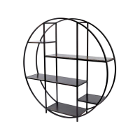 Fitzroy Bronze Emperador Dark Brown Marble Large Circular Shelving Unit 160 x 160cm