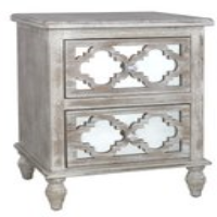 Pair of Mirrored 2 Drawer Bedside Cabinets