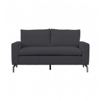 Modern Style Sabino Jet Faux Leather Upholstered Living Room 2 Seater Sofa 86x155cm