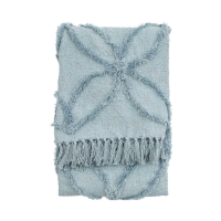 Green Miami Tufted Throw Blue